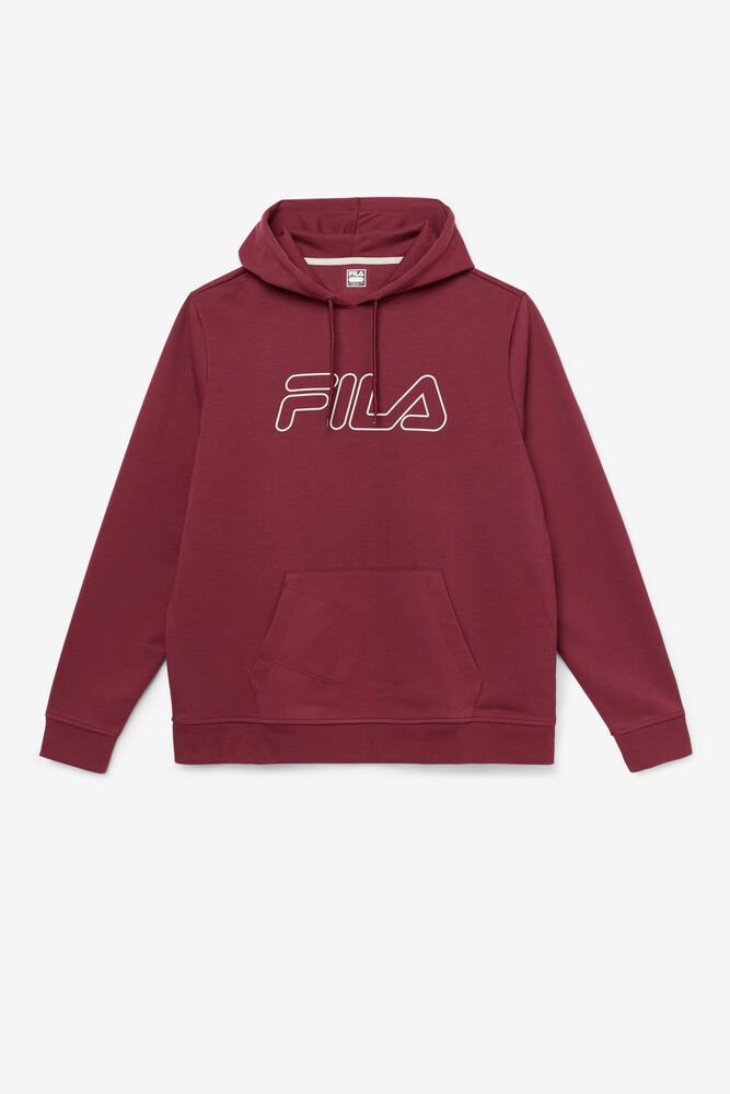 Fila Hoodie Mens Red Leonidas - Ireland 13546-DNBG